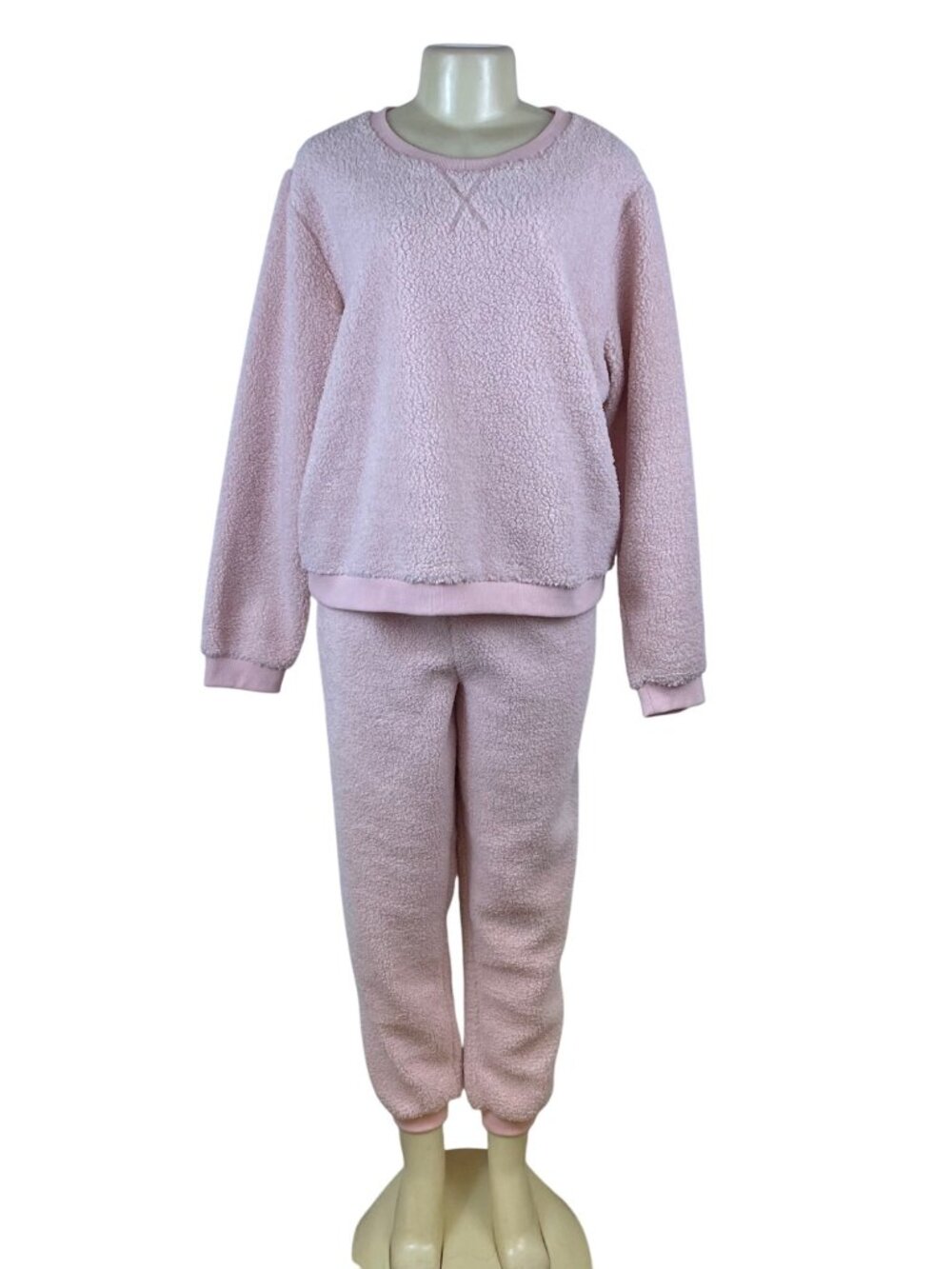 Miss Selfridge Pink Cozy Lounge Jogger Sweatpants & Pullover Top Set Sz 12